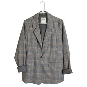 Abercrombie & Fitch Gray Plaid Blazer